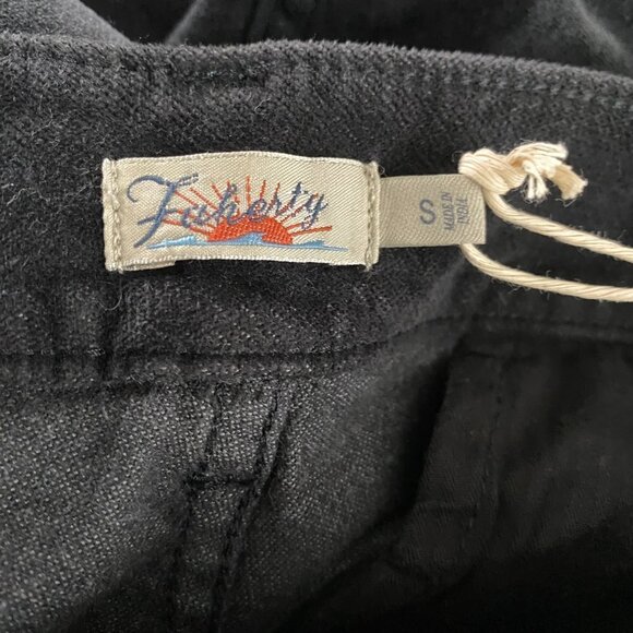 Faherty Orion‎ Velvet Ankle Pants Women's Small Black Tie Waist NWT PT-1896 - Picture 10 of 15